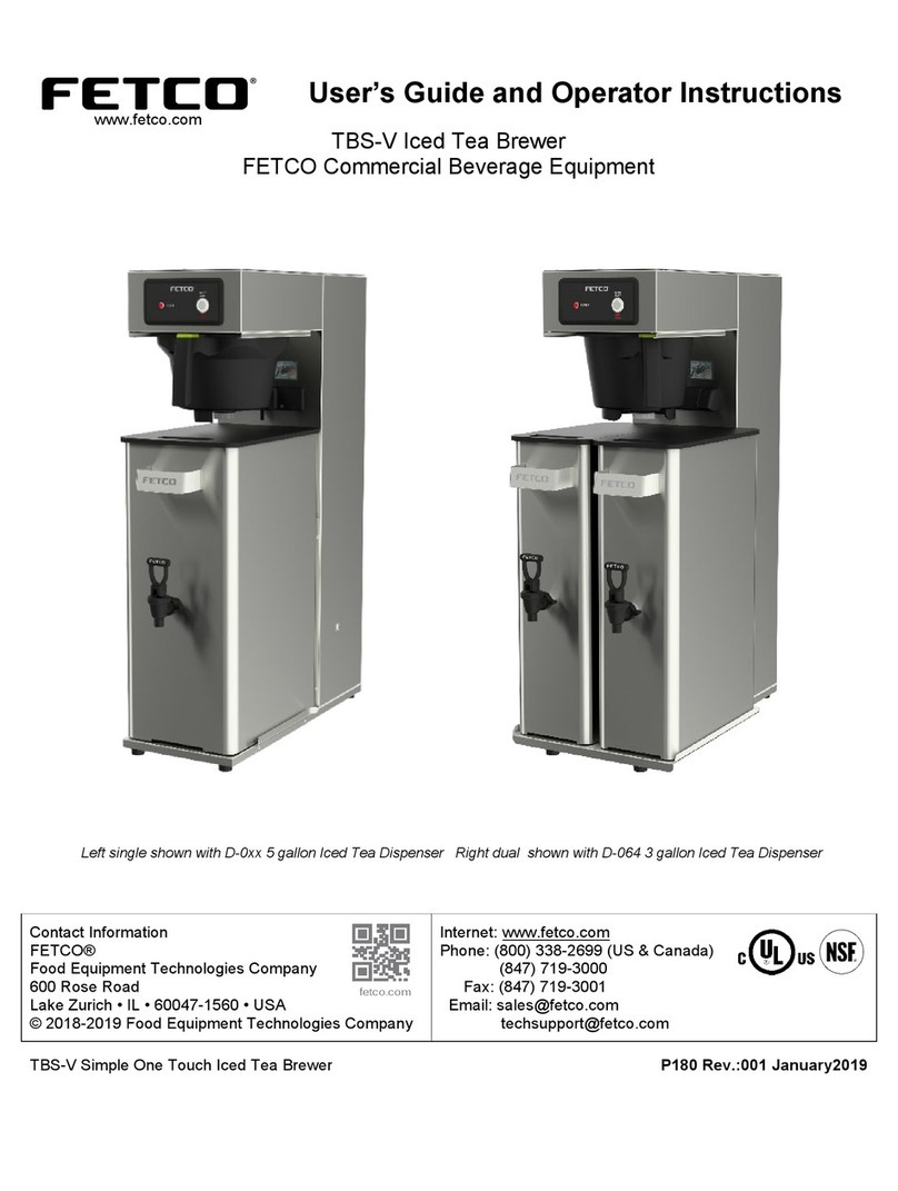 Fetco TBS-V Users guide and operator instructions