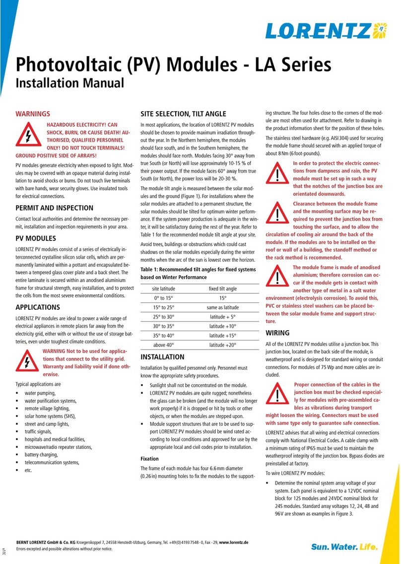 Lorentz LA Series installation manual