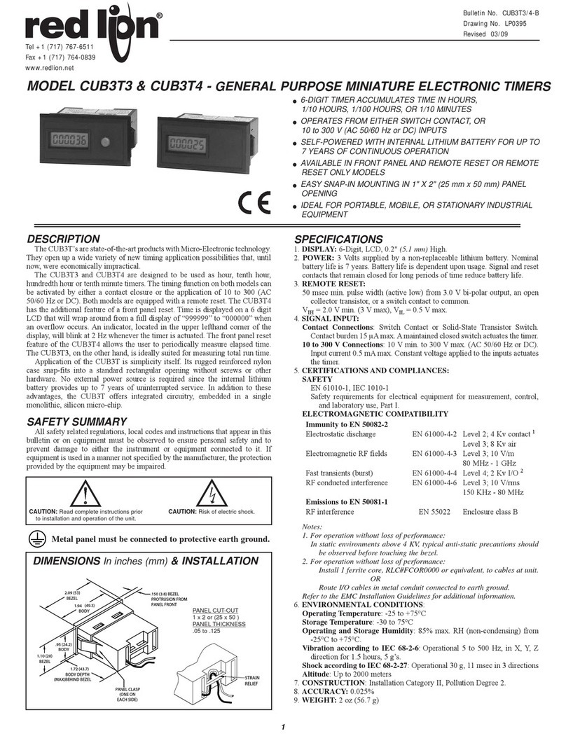 red lion CUB3T4 manual