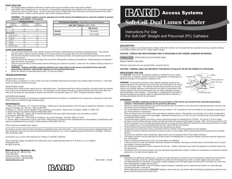 Bard Soft-Cell Straight User manual