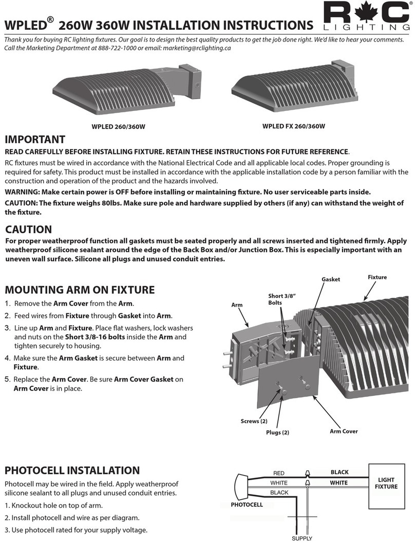 RC Lighting wpled 260w installation instructions