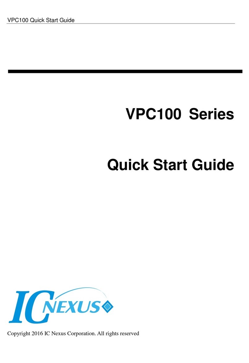 IC nexus VPC100 Series Quick start guides IC nexus VPC100 Series Quick start guides
