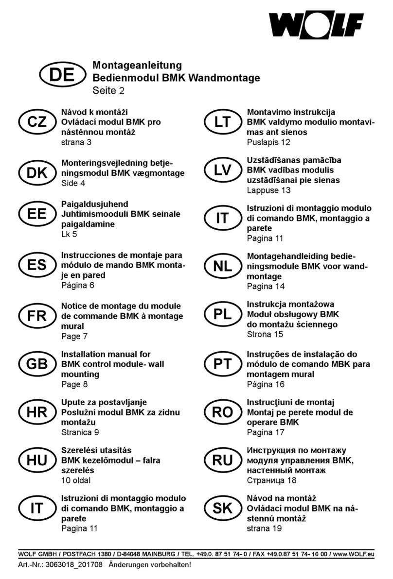 Wolf BMK installation manual