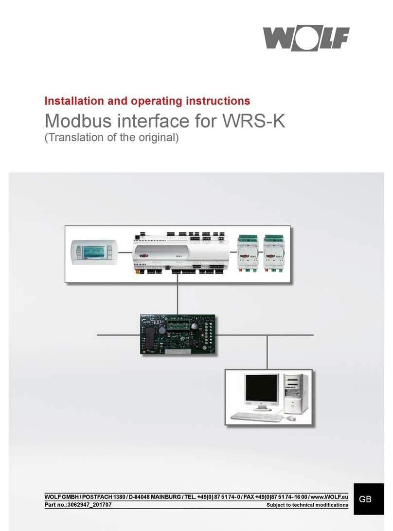 Wolf WRS-K Installation and operating instructions