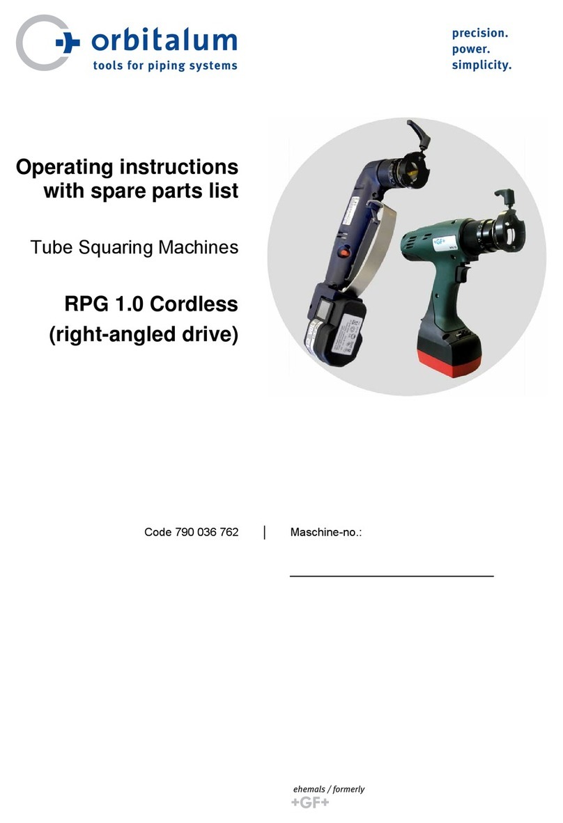 Orbitalum RPG 1.0 Operating instructions with spare parts list