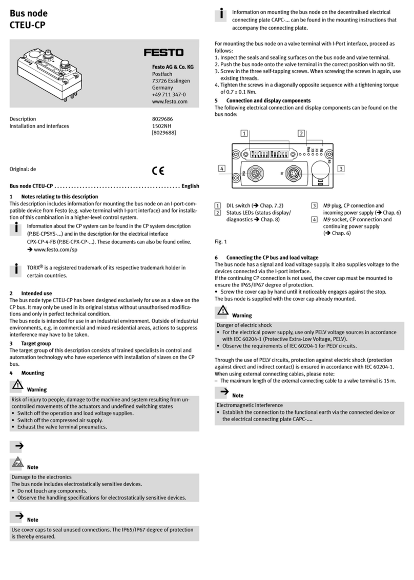 Festo CTEU-CP Operating and installation instructions