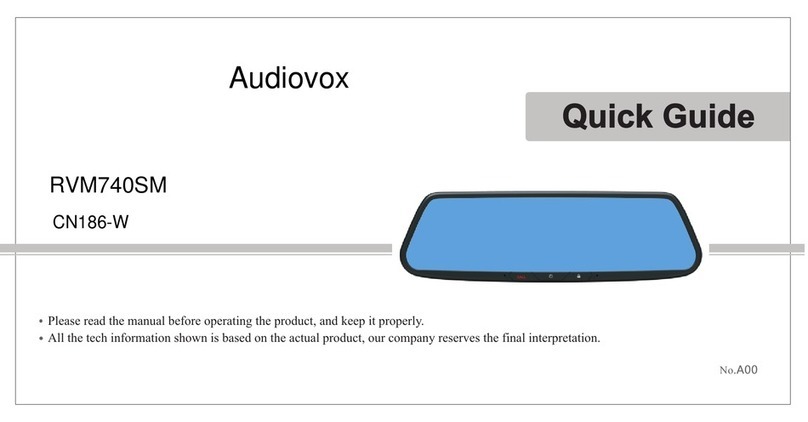 Audiovox RVM740SM User manual