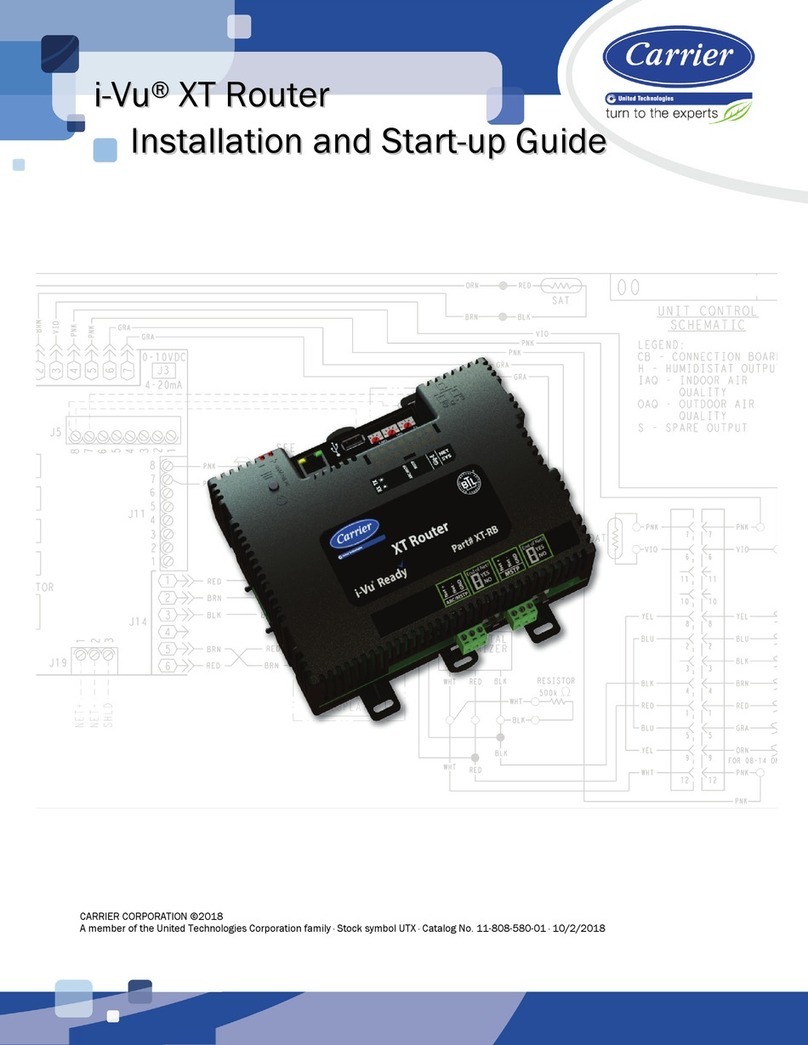 Carrier i-Vu XT Installation manual