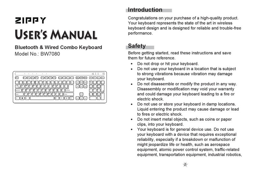 ZIPPY BW7080 User manual