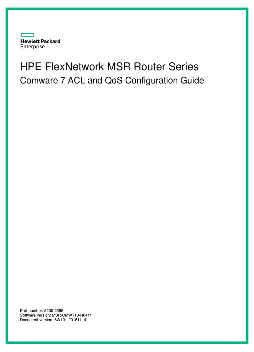 HP FlexNetwork MSR Series User manual