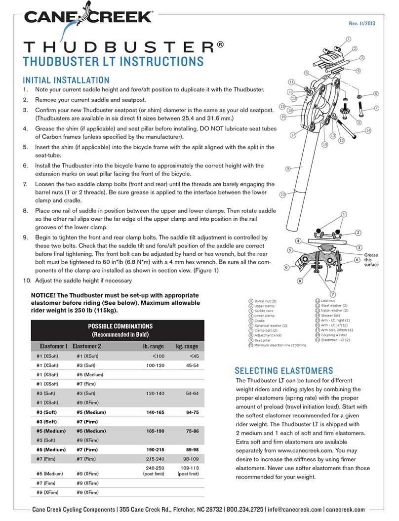 Cane Creek Thudbuster LT User manual