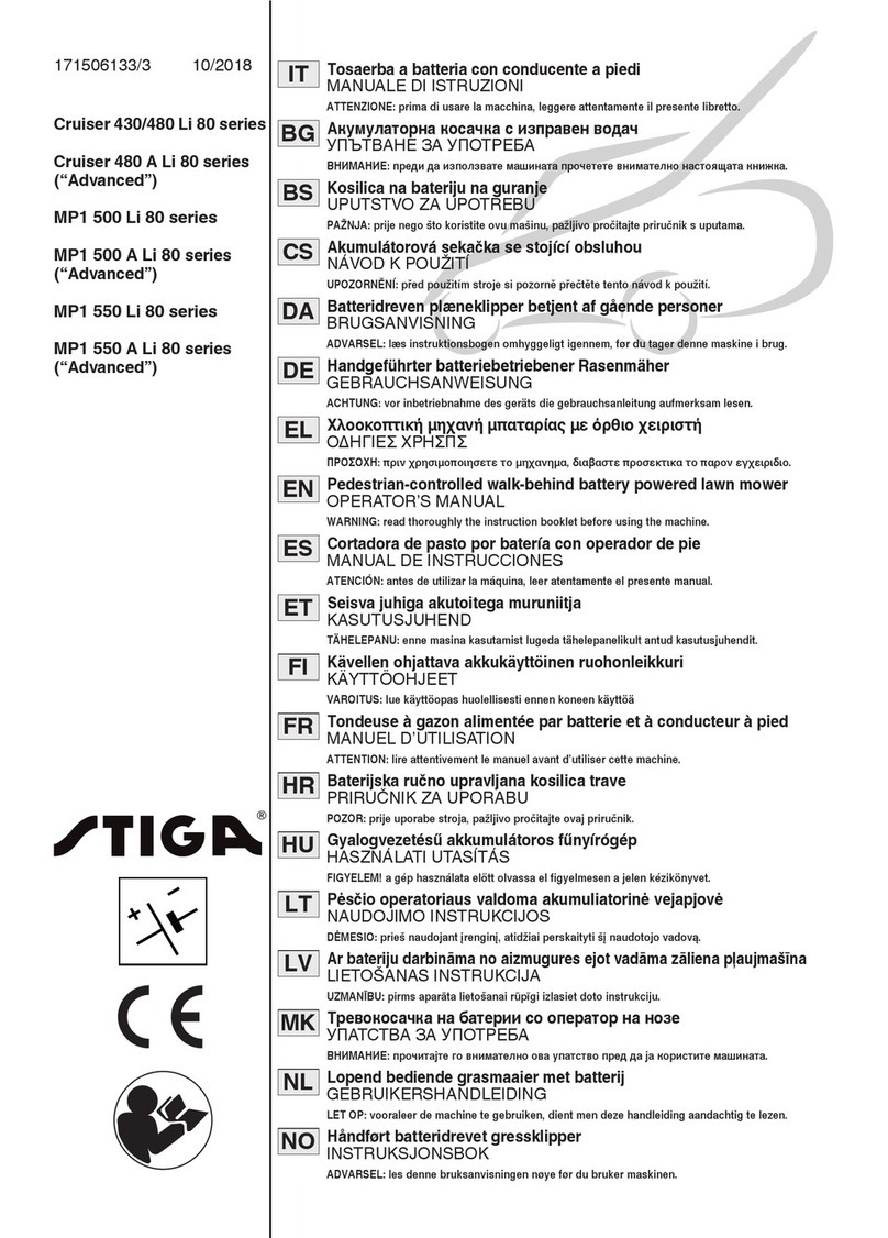Stiga Cruiser 430 Li 80 series Operator's manual