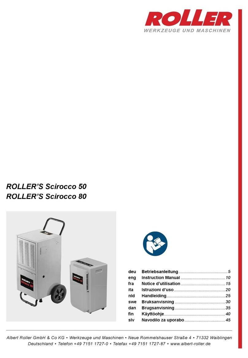 Roller Scirocco 50 instruction manual