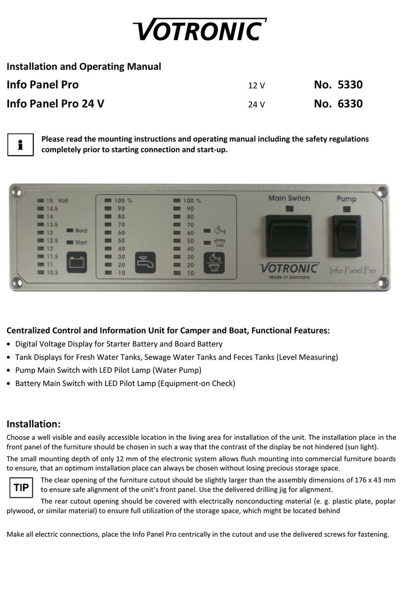 Votronic Info Panel Pro Installation and operating manual