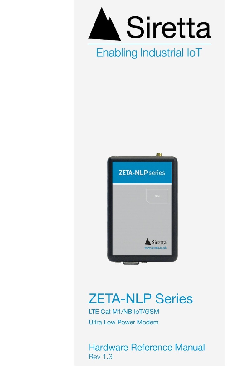 SIRETTA ZETA-NLP Series Quick user guide
