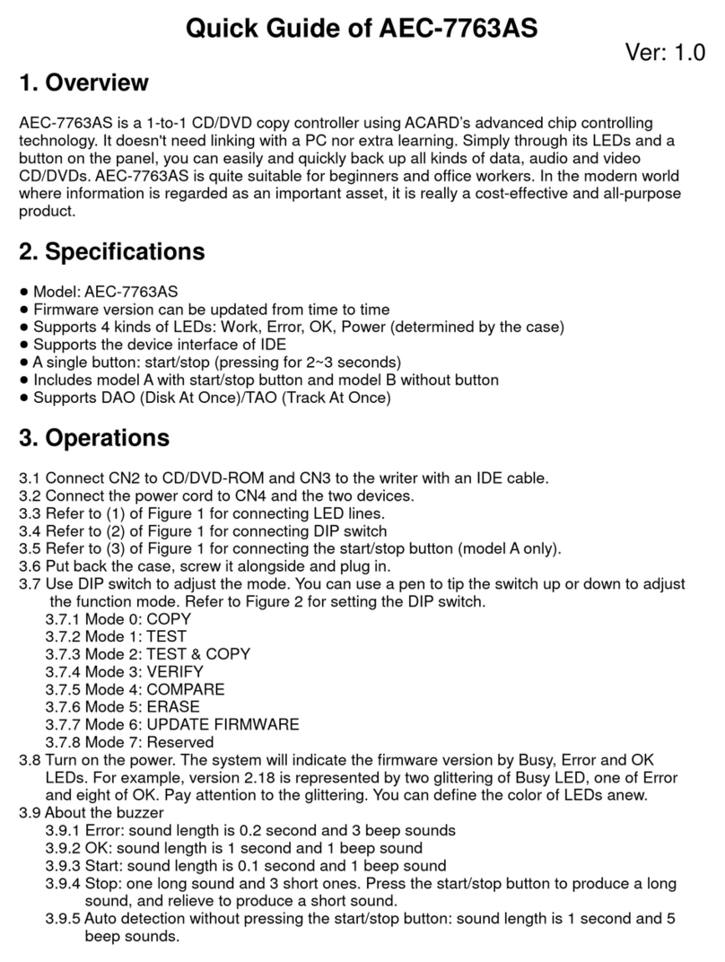 Acard AEC-7763AS quick guide