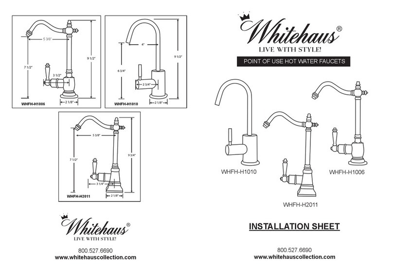 Whitehaus WHFH-H1010 Installation sheet