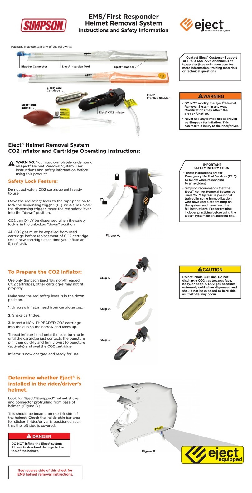 Simpson Eject EMS/First Responder Instructions and Safety Information