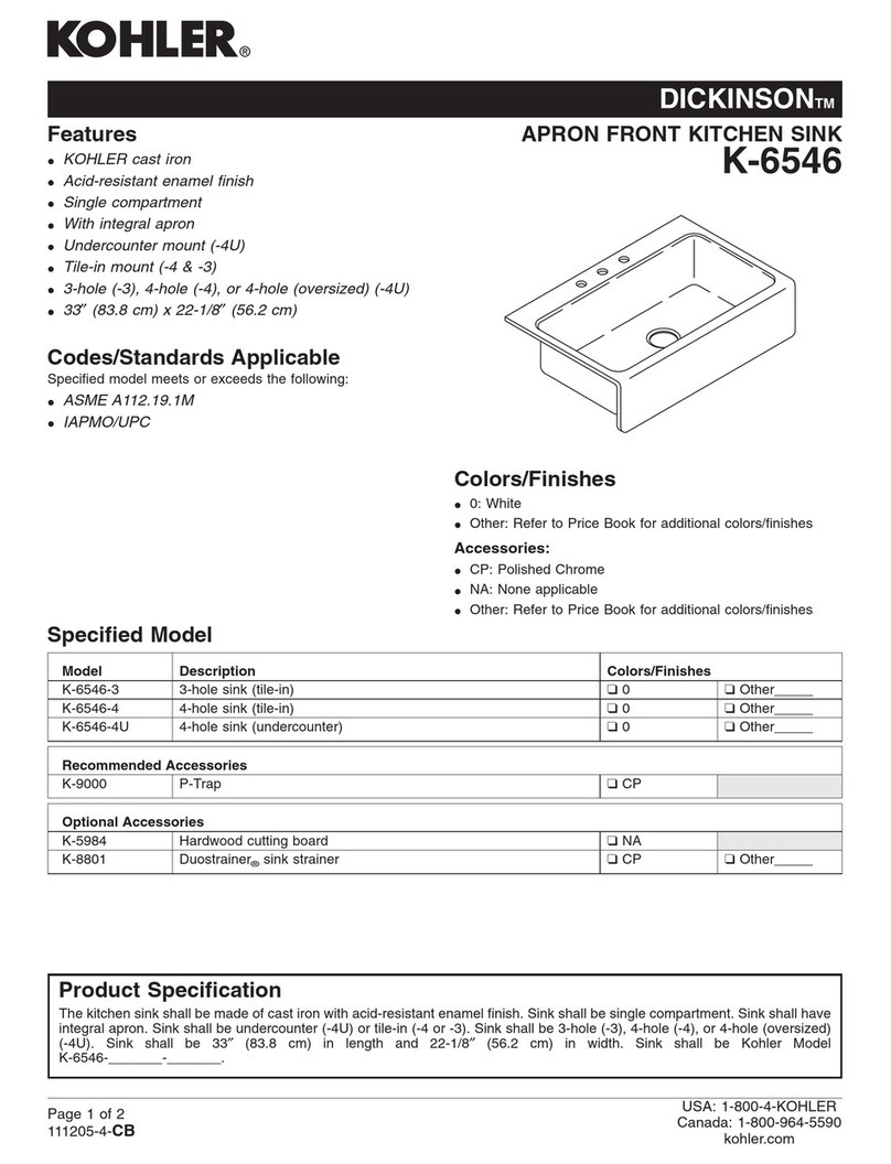 Kohler Dickinson K-6546 Series manual