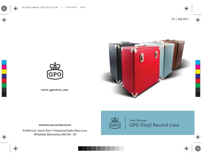 GPO Vinyl Record Case user manual