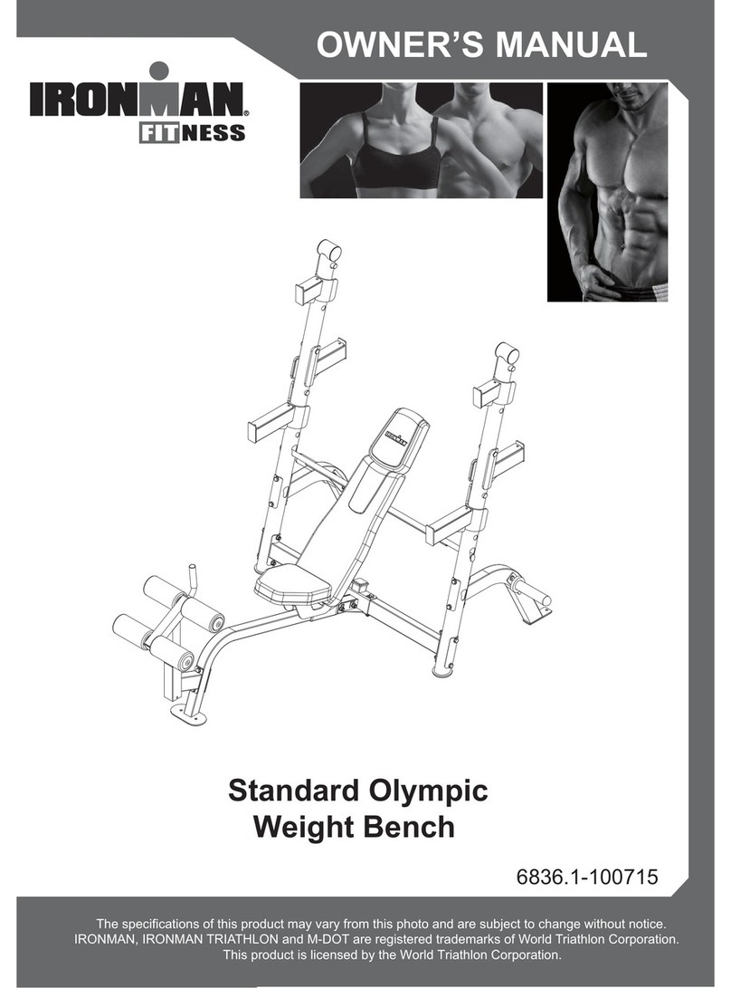 Ironman Fitness Standard Olympic Weight Bench owner's manual