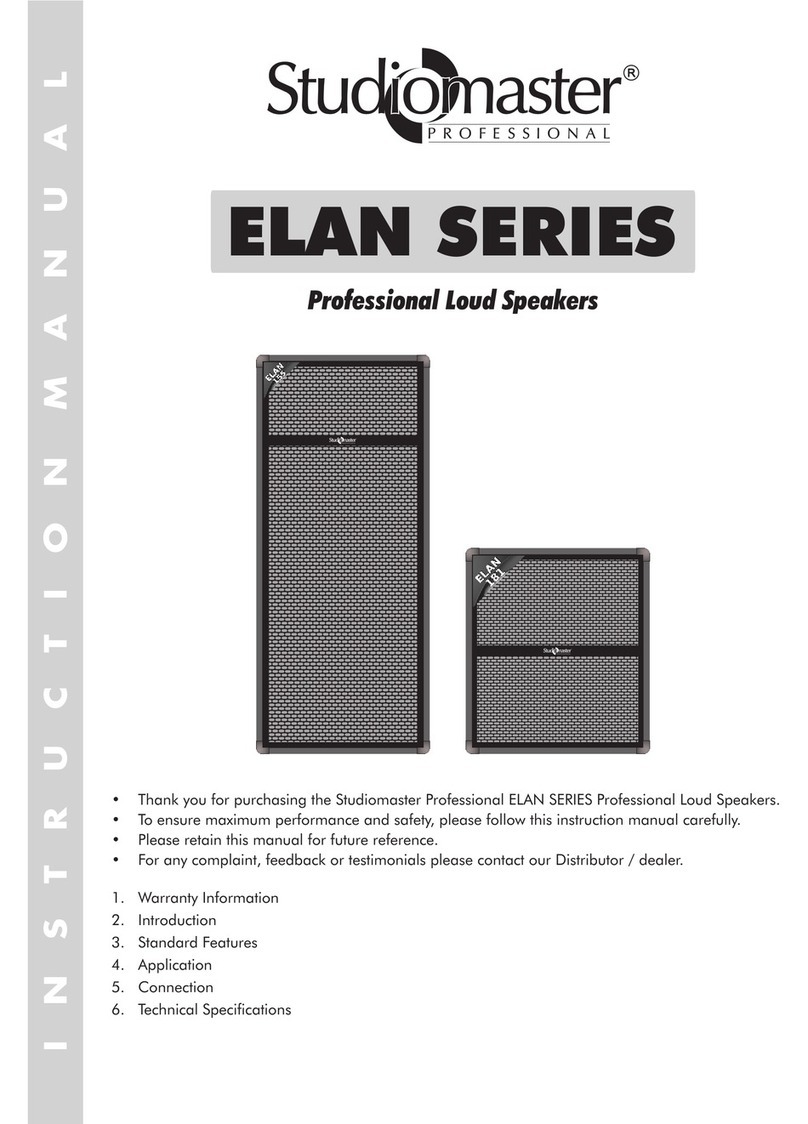 Studiomaster Professional ELAN Series instruction manual