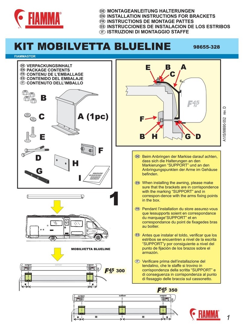 Fiamma KIT MOBILVETTA BLUELINE installation instructions