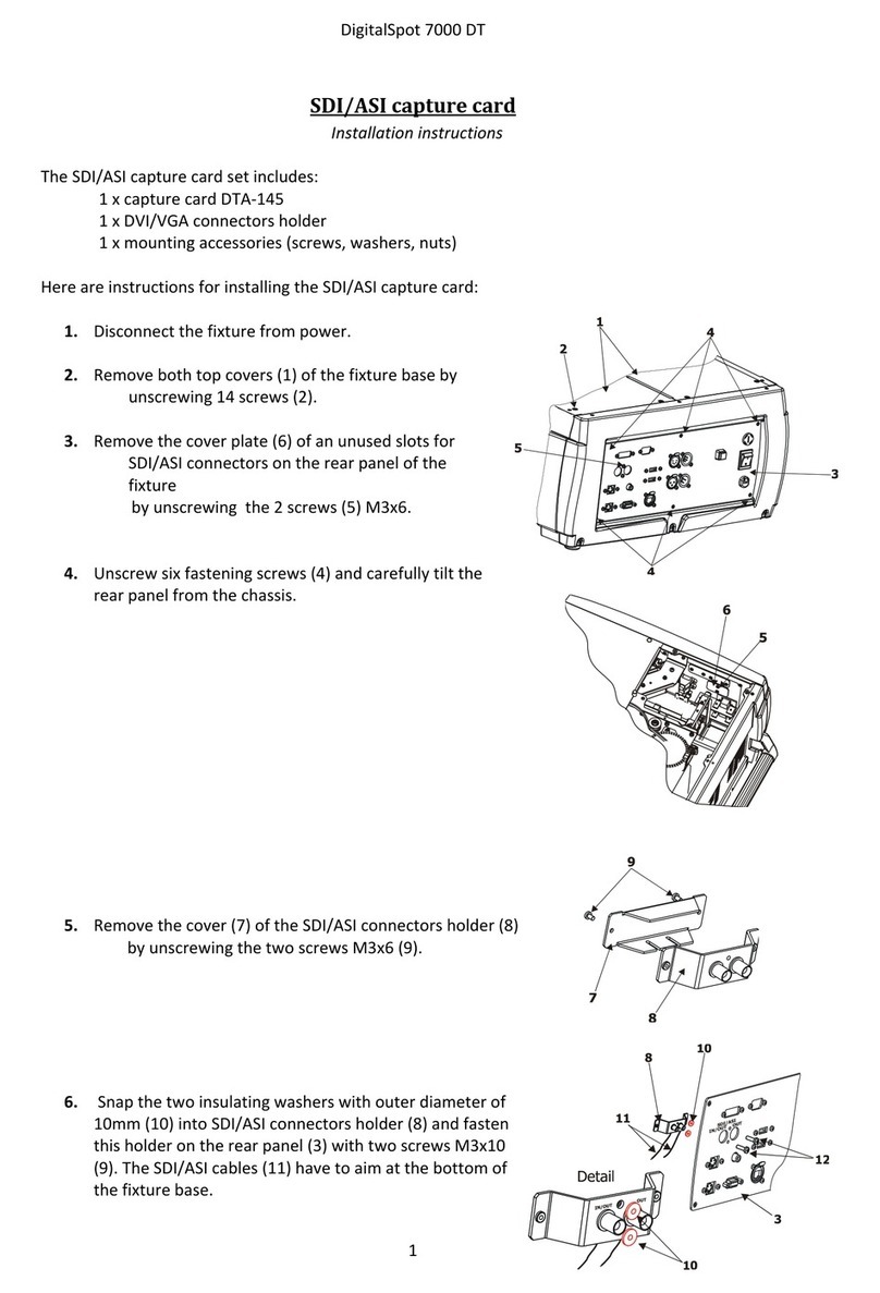 Robe DigitalSpot 7000 DT installation instructions