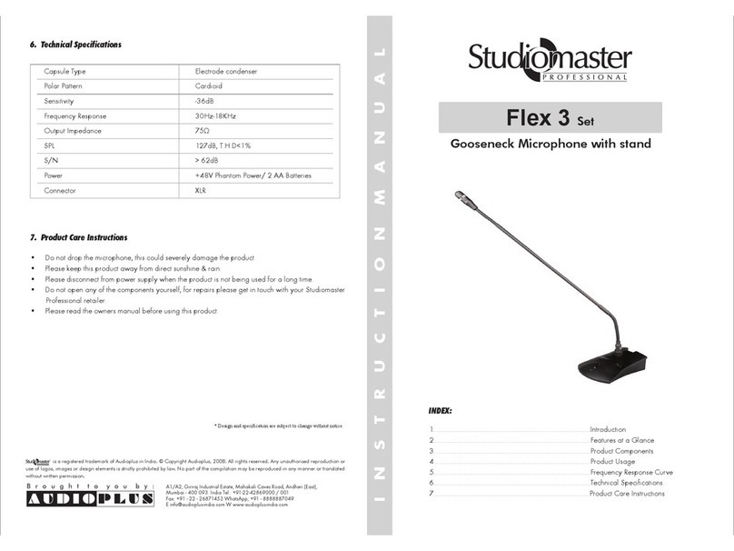 Studiomaster Professional Flex 3 Set instruction manual