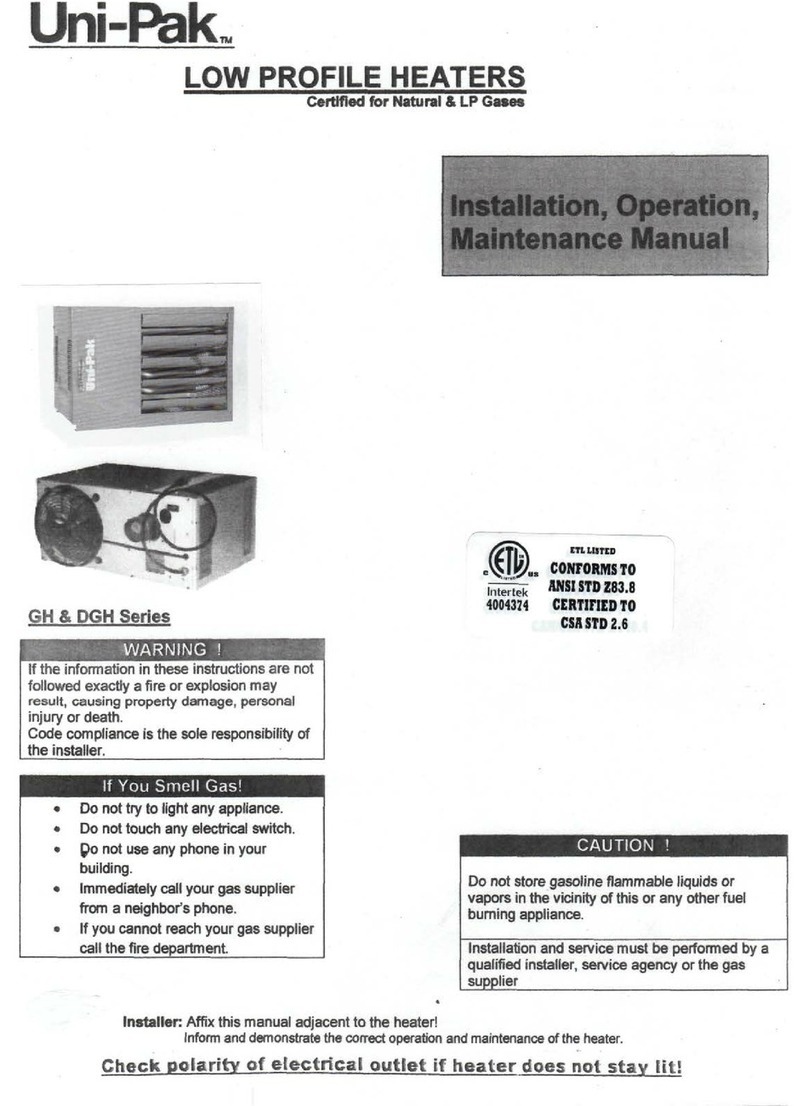 Uni-pak GH Series Installation, operation & maintenance manual