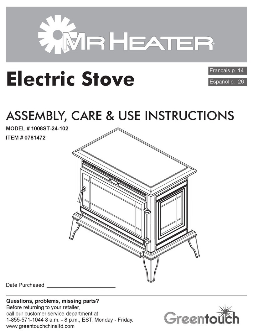 Greentouch Mr. Heater 1008ST-24-102 Assembly / care & use instructions