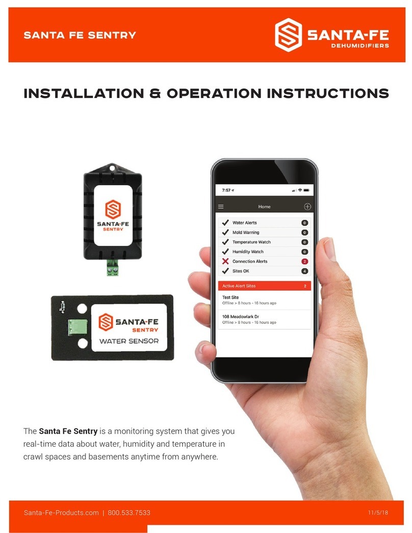Santa Fe Sentry Installation & operation instructions