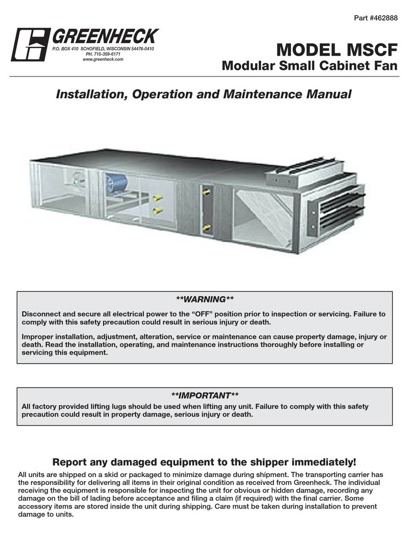 Greenheck MSCF User manual