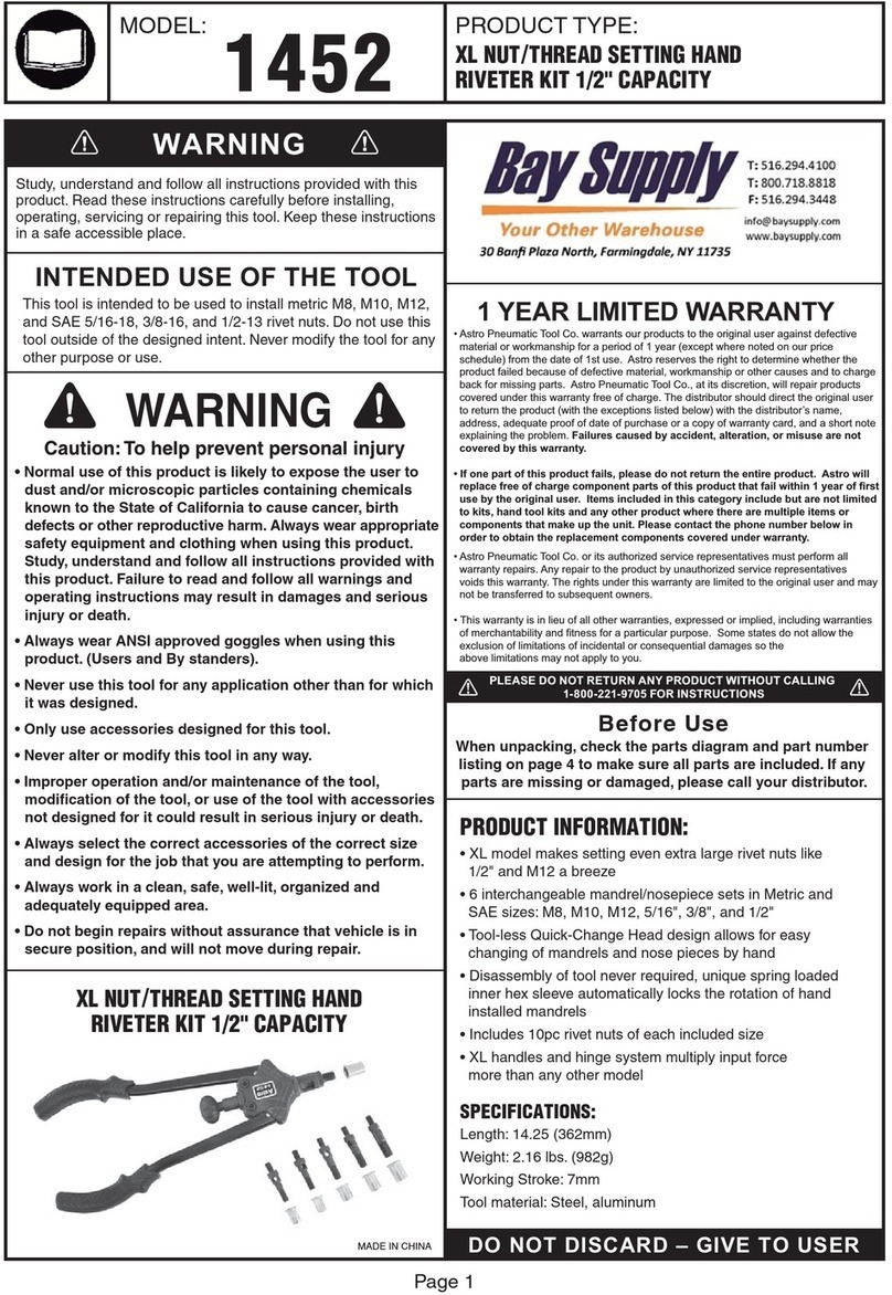 Bay Supply 1452 manual