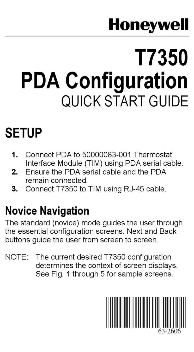 Honeywell WebStat T7350 User manual Honeywell WebStat T7350 User manual