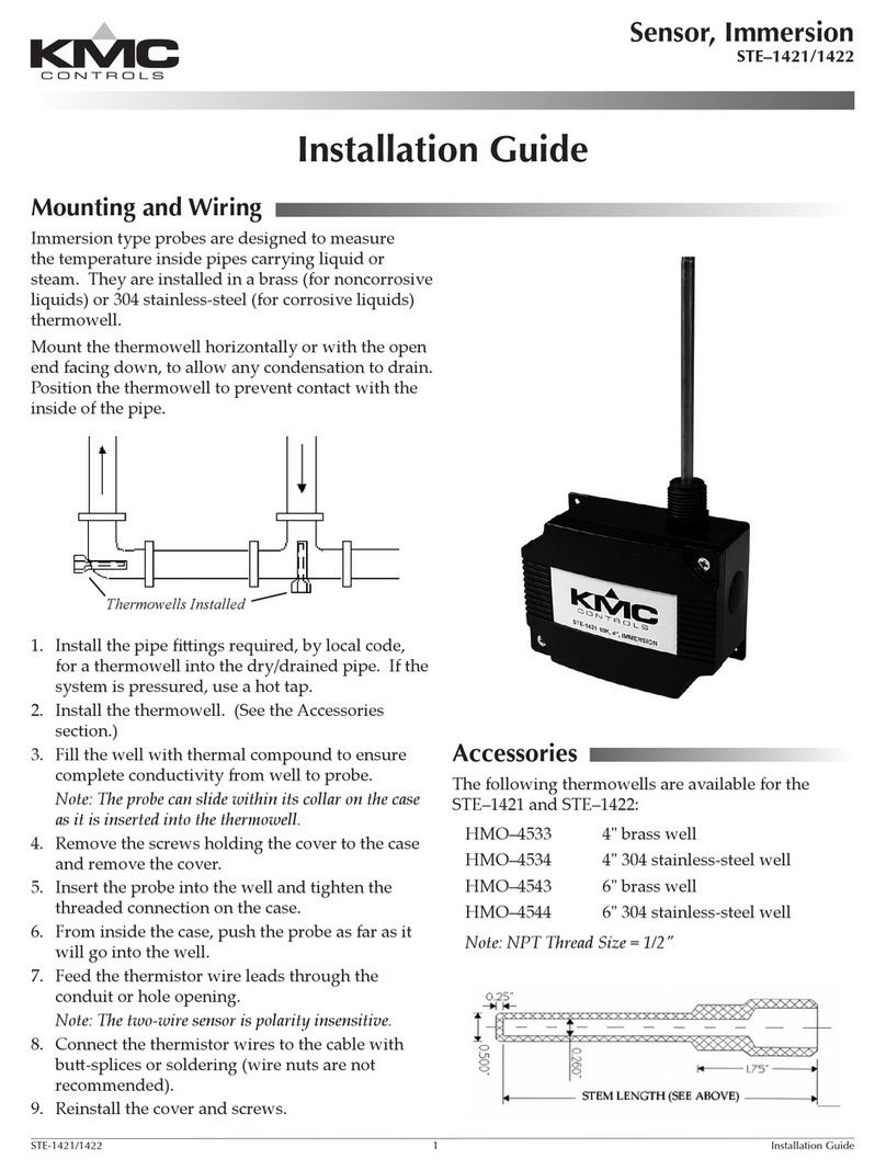 KMC Controls STE-1421 installation guide