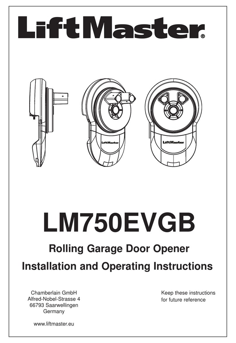 Chamberlain LM750EVGB Installation and operating instructions