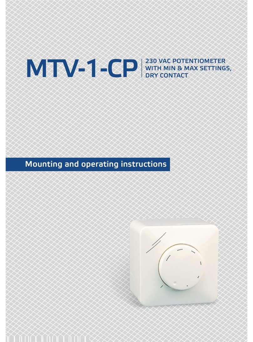 Sentera Controls MTV-1-CP Mounting and operation instructions Sentera Controls MTV-1-CP Mounting and operation instructions