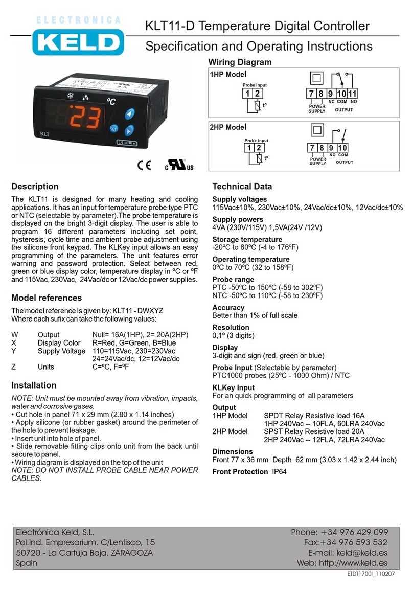 KELD KLT11 series Specification and operating instructions KELD KLT11 series Specification and operating instructions