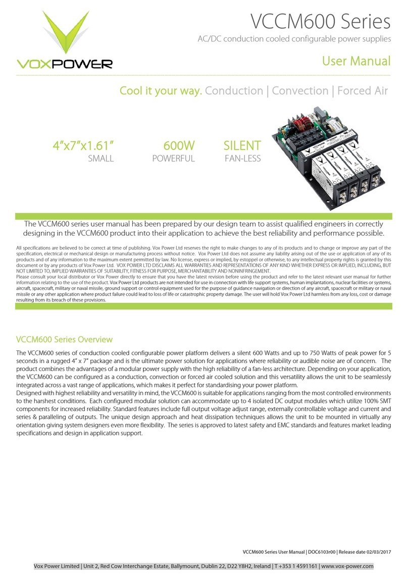 Vox Power VCCM600 Series user manual