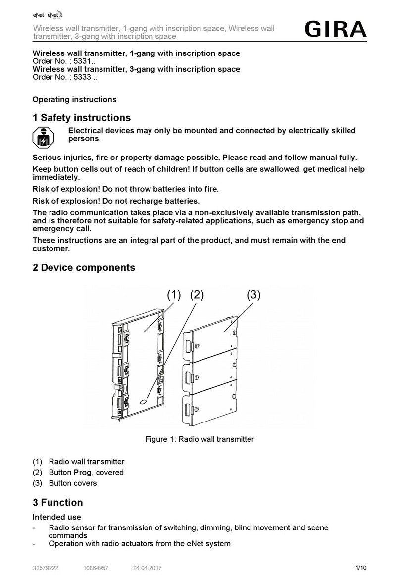 Gira 5331 Series operating instructions