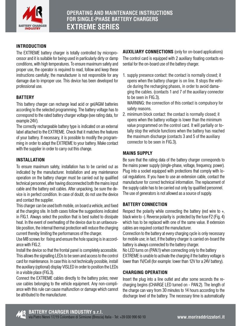 Mori Raddrizzatori EXTREME SERIES Operating and maintenance instructions