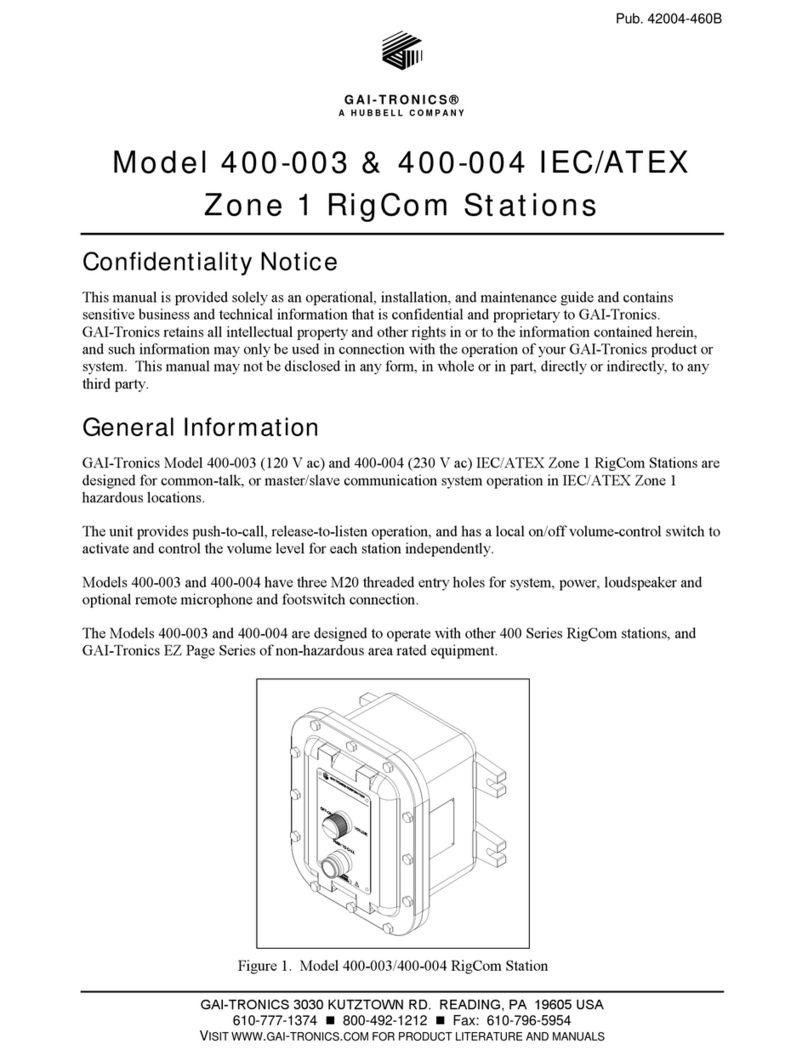 GAI-Tronics 400-003 manual GAI-Tronics 400-003 manual