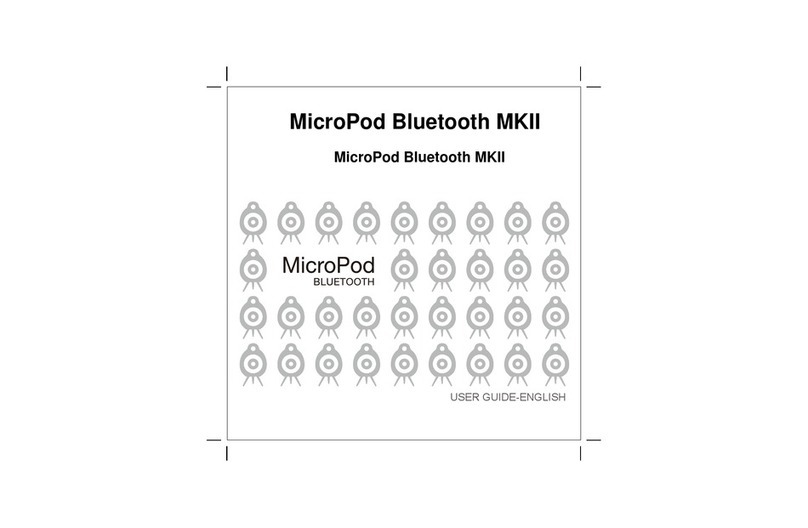 PodSpeakers MicroPod Bluetooth MKII User manual PodSpeakers MicroPod Bluetooth MKII User manual