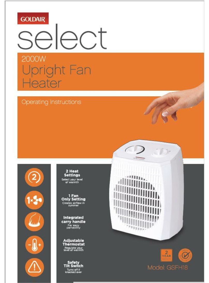 Goldair Select GSFH18 User manual