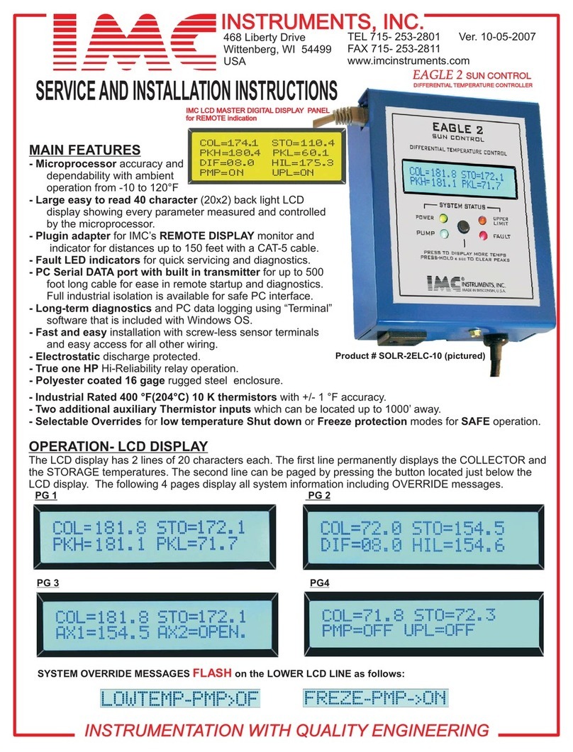 IMC Eagle 2 SUN CONTROL Service and installation instructions
