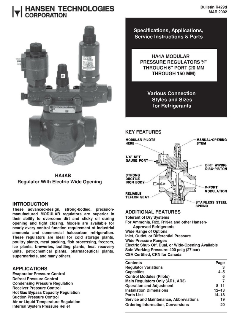 Hansen HA4A series Specifications, Applications, Service Instructions & Parts