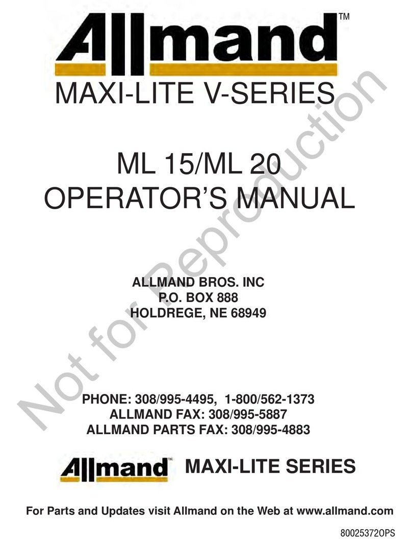 Allmand MAXI-LITE V-SERIES User manual