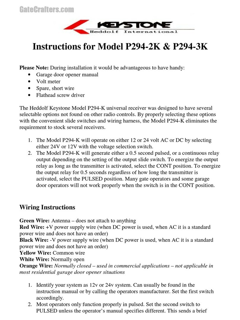 Keystone P294-2K instructions