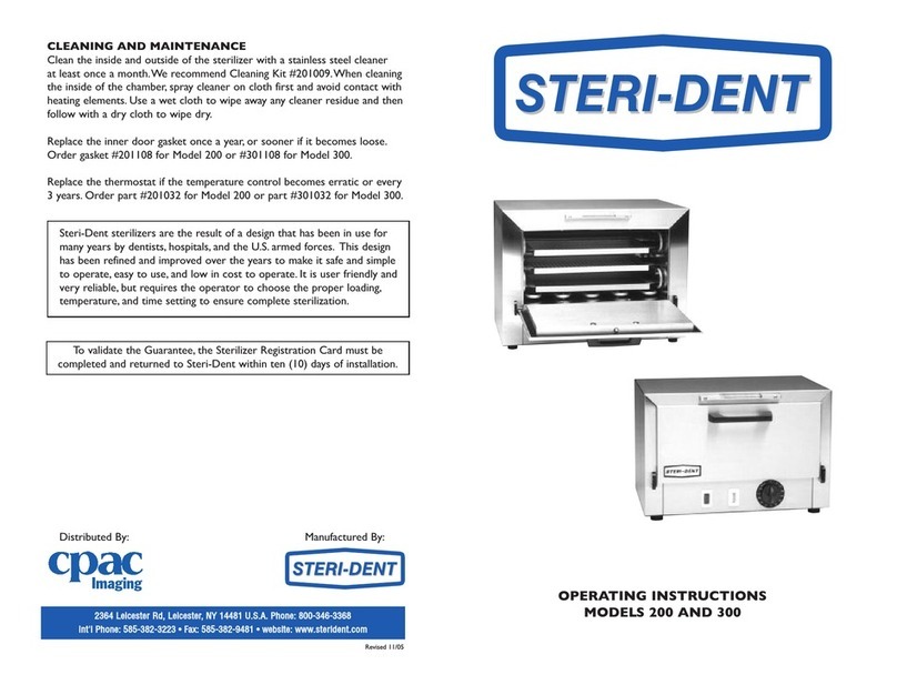 Sterident 200 operating instructions